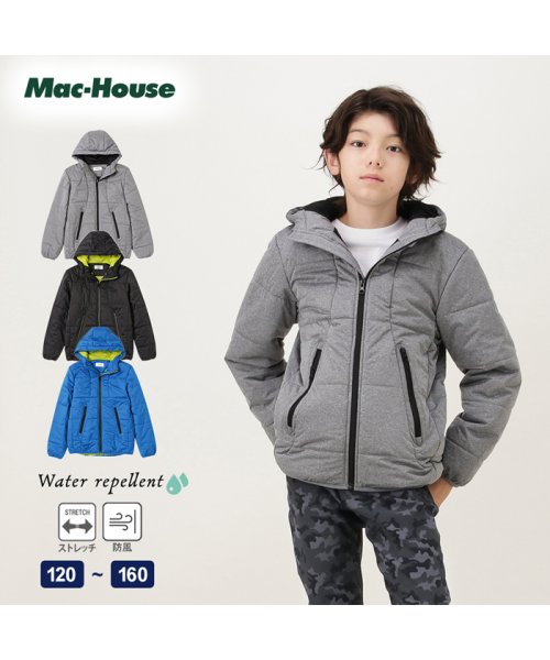MAC HOUSE(kid's)(マックハウス（キッズ）)/NAVY ネイビー 防風撥水ストレッチフードブルゾン 073110MH/img01