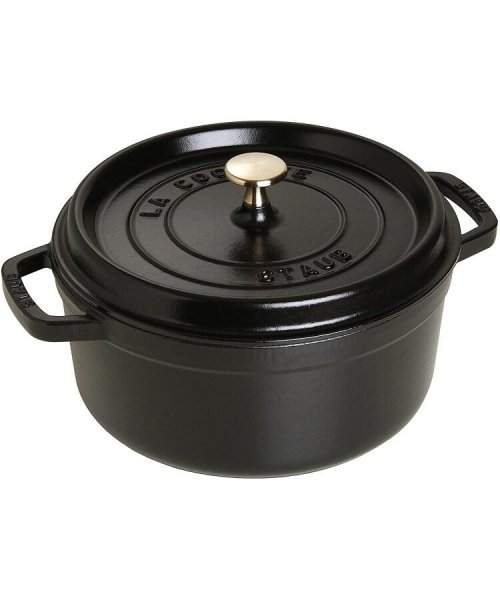 ２１２ＫＩＴＣＨＥＮ　ＳＴＯＲＥ(212キッチンストア)/ココットラウンド 22cm ブラック ＜STAUB ストウブ＞/img01