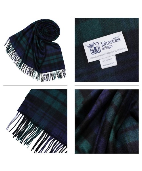 Johnstons(ジョンストンズ)/ジョンストンズ Johnstons マフラー カシミア 大判 チェック レディース メンズ CASHMERE TARTAN STOLES WA000056/img06