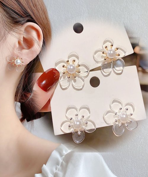 セール ピアスレディース スタッドピアス 大ぶり モチーフピアス 花 可愛い イヤリング 人気アクセサリー ショッピングゴー Shoppinggo Magaseek