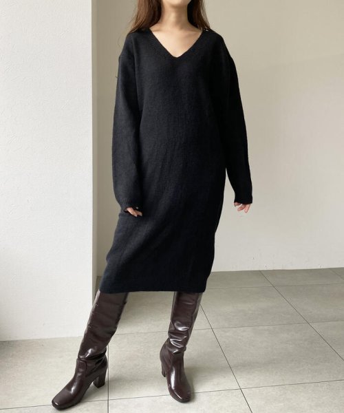 セール 64 Off ゆるvネックふわふわニットワンピース アンレリッシュ Unrelish Magaseek