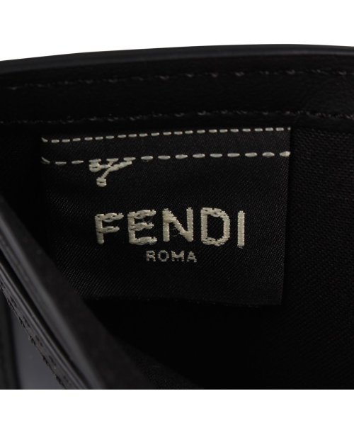 フェンディ FENDI 二つ折り財布 メンズ レディース ロゴ レザー ミニウォレット ブラック 8M0420 AAYZ F0KUR