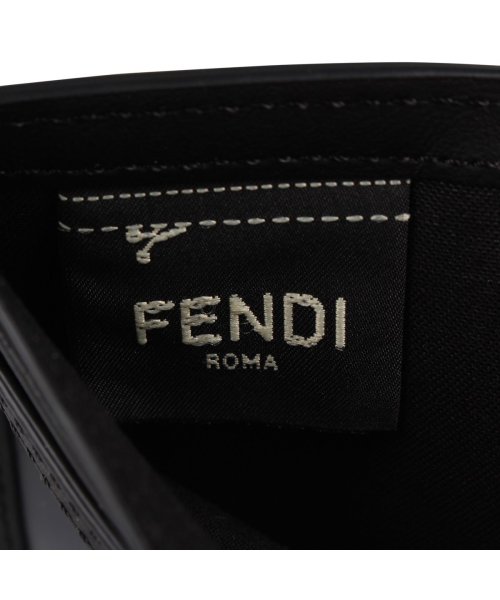 FENDI財布 FENDI二つ折り財布 ブラック 黒 フェンディ FENDI 二つ折り財布 メンズ レディース ロゴ レザー ミニウォレット ブラック 8M0420 AAYZ F0KUR