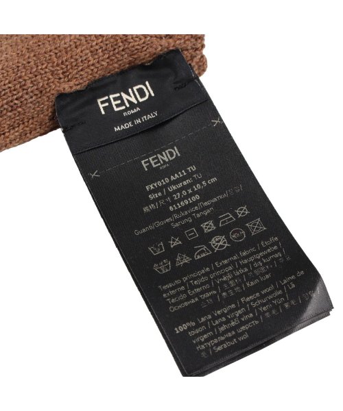 FENDI(フェンディ)/ フェンディ FENDI 手袋 グローブ メンズ レディース イタリア製 ウール GLOVES ブラウン FXY010AA11/img07