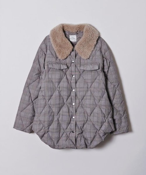 REDYAZEL(レディアゼル)/襟ボアオリジナルチェックキルティングシャツジャケット/img01