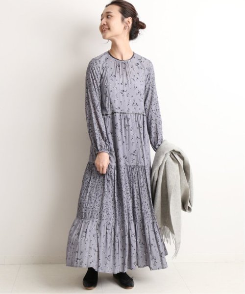 セール マルチパターンフラワープリントティアードワンピース スローブ イエナ Slobe Iena Magaseek