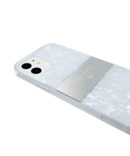 SLY(スライ)/iphoneケース iPhone12 iPhone12Pro SLY スライ In－mold shell Case white アイフォンケース/img06