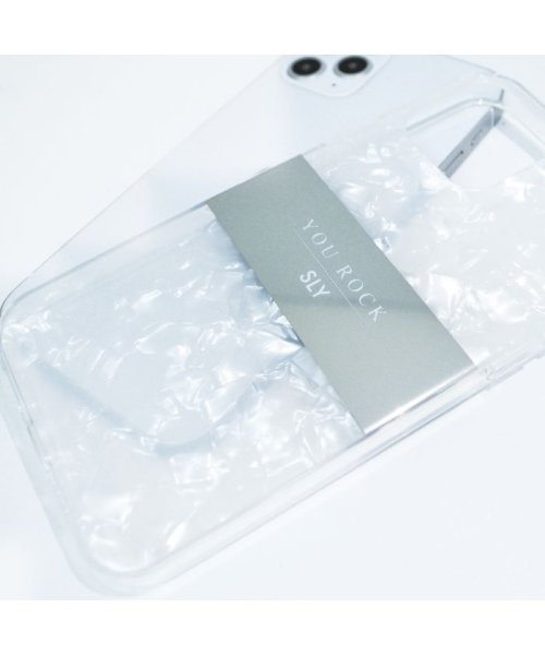 SLY(スライ)/iphoneケース iPhone12 iPhone12Pro SLY スライ In－mold shell Case white アイフォンケース/img07