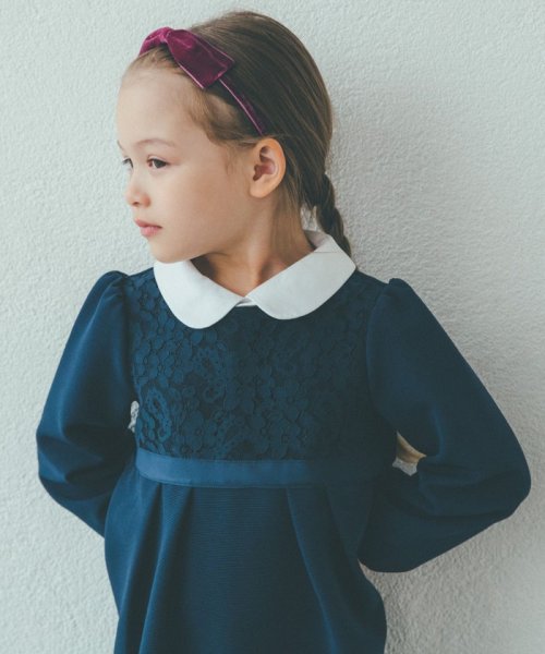 リップル襟付き ワンピース グリーンレーベルリラクシング キッズ Green Label Relaxing Kids Magaseek