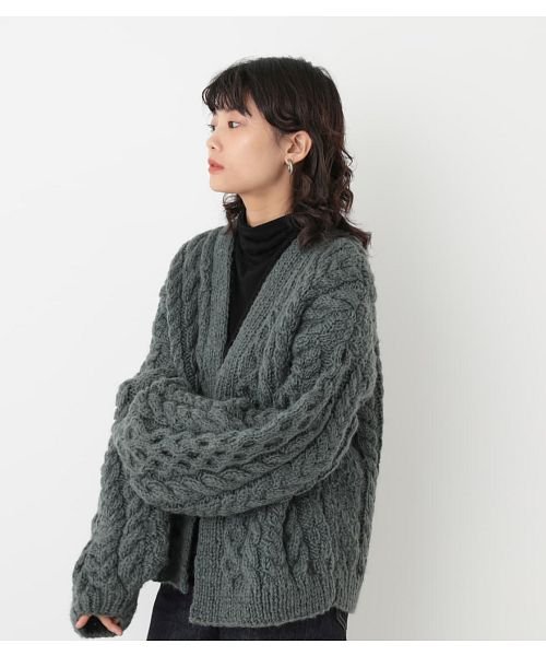 BLACK BY MOUSSY(ブラックバイマウジー)/hand knitting cable cardigan/img03