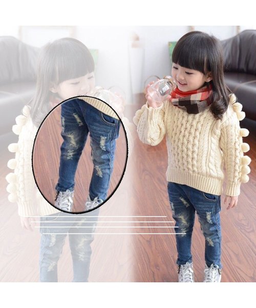 キッズデニムパンツ 可愛い ジーンズ 男の子 ダメージデニム 新作 秋着 女の子 長ズボン ファッション ジュニア