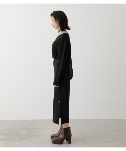 AZUL by moussy(アズールバイマウジー)/SIDE BUTTON KNIT ONEPIECE/img05