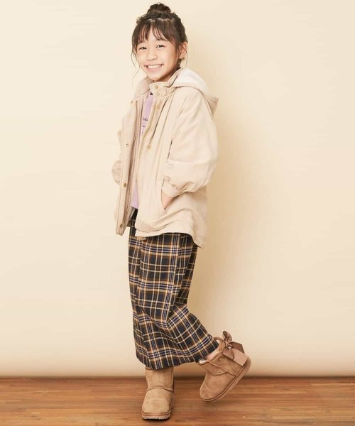 a.v.v(KID'S)(アー・ヴェ・ヴェキッズ)/[100－130]【洗濯機で洗える】裏ボアショートマウンテンパーカー[WEB限定サイズ]/img04