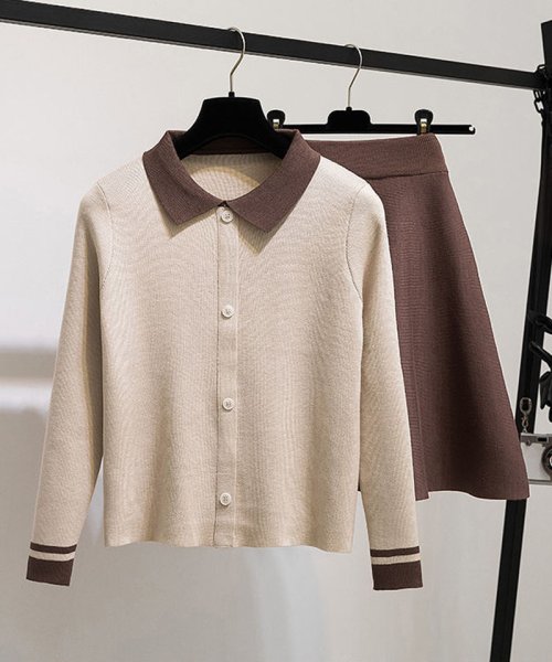 セール ニットセットアップ レディース セーターセットアップ スカートスーツ 厚手 秋冬セーター 2点上下セット あったか ショッピングゴー Shoppinggo Magaseek