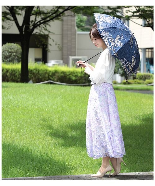 Sawa a la mode(サワアラモード)/刺繍レースの晴雨兼用折りたたみ日傘/img02