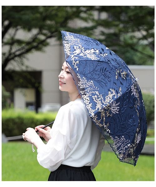 Sawa a la mode(サワアラモード)/刺繍レースの晴雨兼用折りたたみ日傘/img07