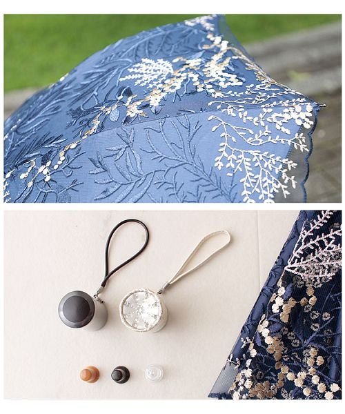 Sawa a la mode(サワアラモード)/刺繍レースの晴雨兼用折りたたみ日傘/img09