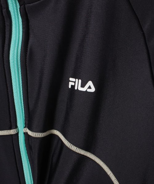 FILA(フィラ（スイムウェア）)/【FILA】無地カラーステッチ半袖フルジップタンキニ/img09