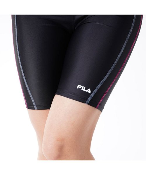 FILA(フィラ（スイムウェア）)/【FILA】半袖カラー切替フルジップタンキニ水着(クイックジッパー)(めくれ防止)/img18