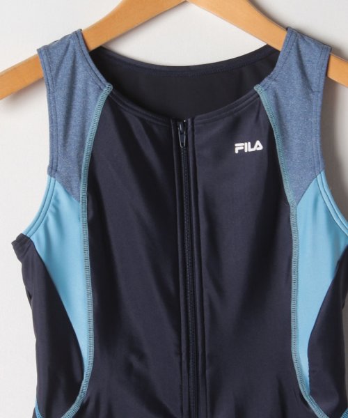 FILA(フィラ（スイムウェア）)/【FILA】杢切替フルジップタンキニ水着(クイックジッパー)(めくれ防止)/img35