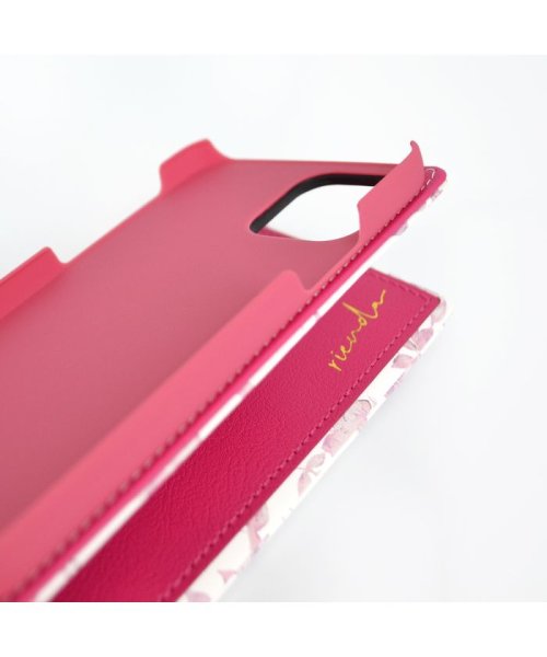 rienda(リエンダ)/iphoneケース iPhone12mini リエンダ rienda スクエア手帳 Gentle Flower ピンク iphone12 mini/img14