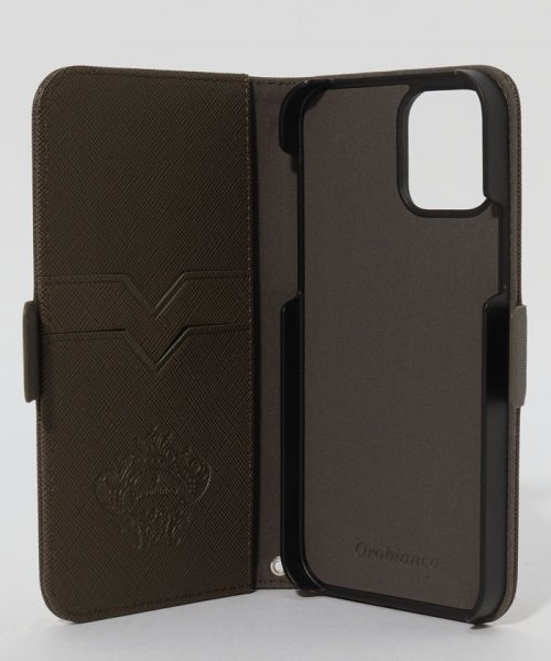 Orobianco（Smartphonecase）(オロビアンコ（スマホケース）)/"サフィアーノ調" PU Leather Book Type Case(iPhone 12/12 Pro)/img03