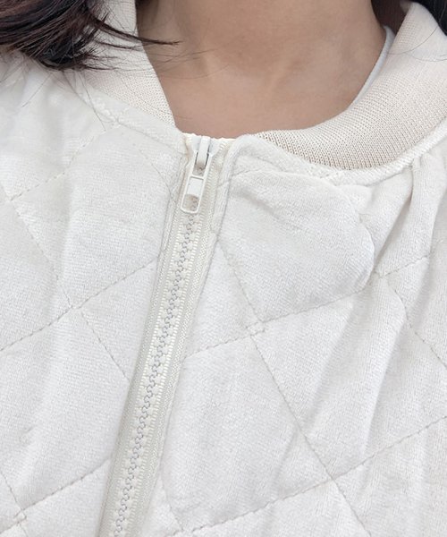 セール ブルゾン レディース 秋冬 ジャケット ショート丈 アウターノーカラー ショートコート 中綿 キルティング ジップアップ きれいめ シンプル 裏地付き ショッピングゴー Shoppinggo Magaseek