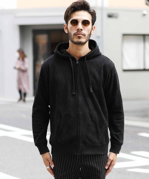 セール スウェード裏毛zipupパーカー パーカー メンズ パーカ スウェード 長袖 ジップパーカー ジップアップパーカー ジギーズショップ Jiggys Shop Magaseek