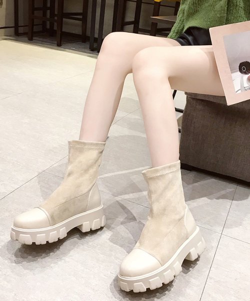 セール ショートブーツ 厚底ブーツ 厚底 ブーツ 靴 レディース 歩きやすい カジュアル 韓国 ミニミニストア Miniministore Magaseek