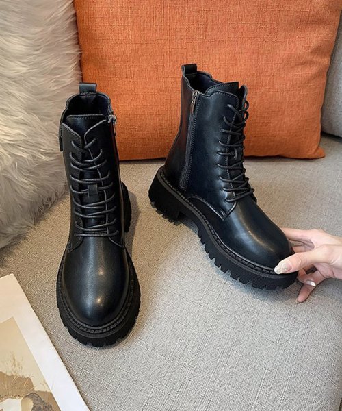 セール ブーツ レディース ショート丈 靴 ワークブーツ レースアップ エンジニアブーツ 歩きやすい ミニミニストア Miniministore Magaseek