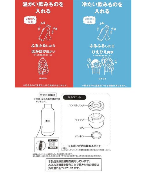 MARUKAWA(マルカワ)/【ふるふるボトル】  新感覚 マグボトル ふるふるボトル 水筒 ステンレス 熱中症対策 420ml/img03