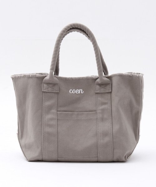coen(coen)/【WEB限定カラー】コーエンロゴ刺繍カットオフトートバッグ/img46