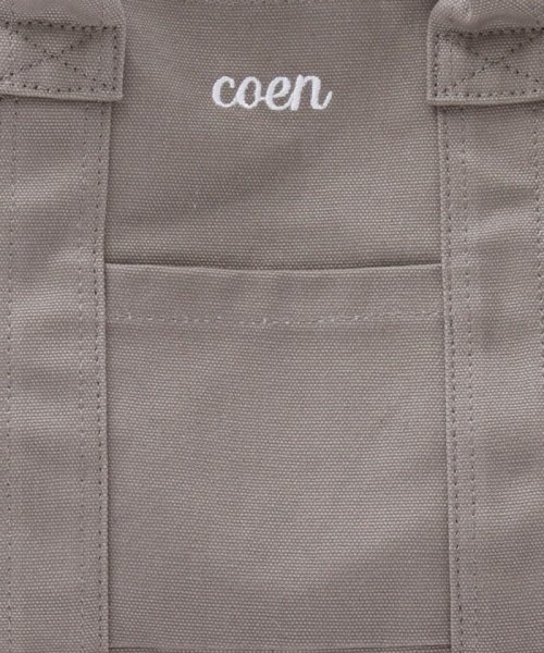 coen(coen)/【WEB限定カラー】コーエンロゴ刺繍カットオフトートバッグ/img47