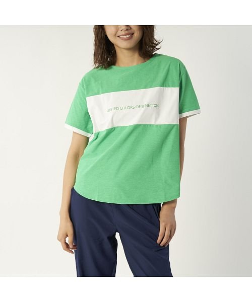 VacaSta Swimwear(バケスタ　スイムウェア（レディース）)/【BENETTON】カラーステッチロゴＴシャツ/img04