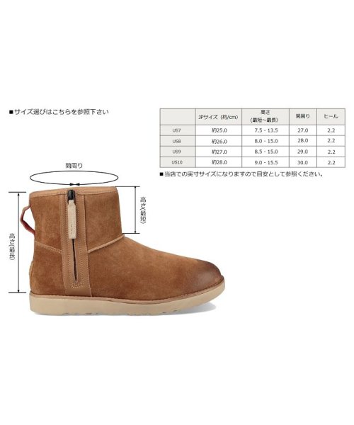 Ugg アグ クラシック ミニ ムートンブーツ メンズ Mens Classic Mini Zip Waterproof シープスキン スエード アグ Ugg Magaseek