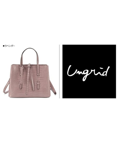 Ungrid(アングリッド)/アングリッド Ungrid バッグ トートバッグ ハンドバッグ ショルダー レディース 2WAY CROCODILE STRING FLAP HANDBAG ブ/img05