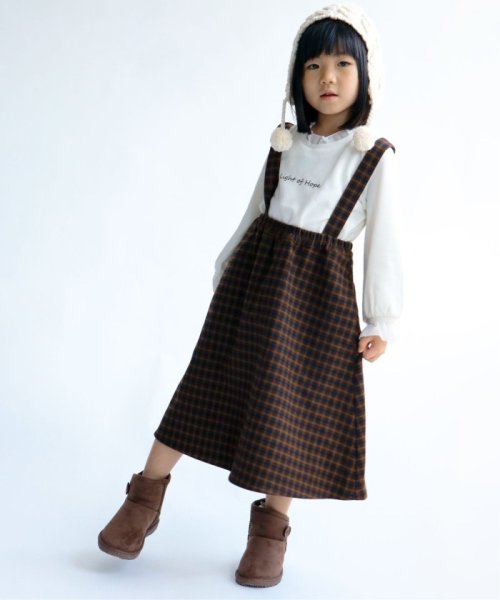 ikka kids(イッカ　キッズ)/【親子おそろい】チェック柄サスペンダー付きスカート(120〜160cm)/img12