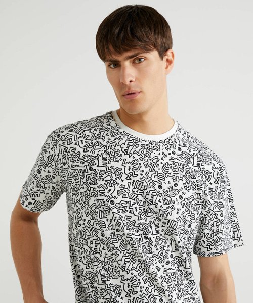 BENETTON (mens)(ベネトン（メンズ）)/【キース・ヘリングコラボ】総柄プリント半袖Tシャツ・カットソー/img03