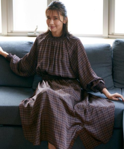 セール 60 Off Musee オーバーチェックプリントワンピース クリアインプレッション Clear Impression Magaseek