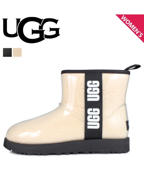 UGG アグ ブーツ レインブーツ クラシック クリア ミニ レディース CLASSIC CLEAR MINI ブラック ベージュ 黒 1113190 UGG アグ ブーツ
