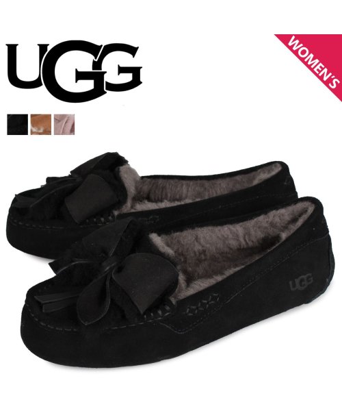 UGG(UGG)/UGG アグ モカシン アンスレー ボウ レディース シューズ スリッポン ムートン ANSLEY BOW ブラック ブラウン ピンク 黒 1113470/img02