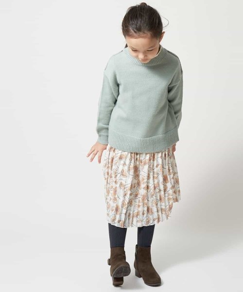 a.v.v(KID'S)(アー・ヴェ・ヴェキッズ)/[110－130]線画フラワープリーツスカート[WEB限定サイズ]/img02