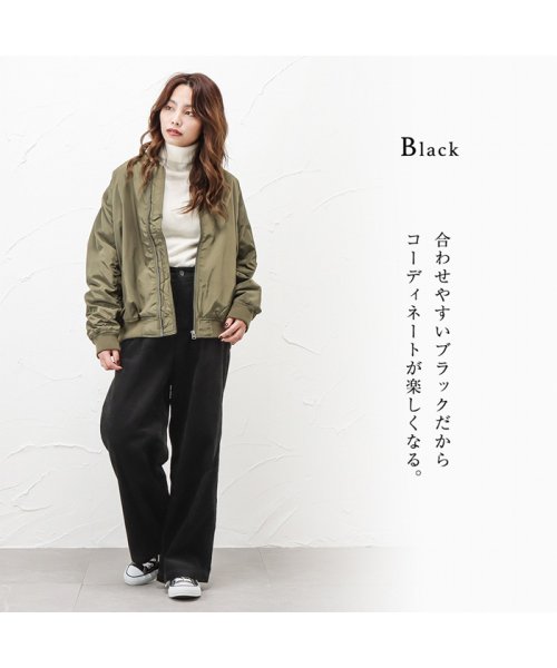 MAC HOUSE(women)(マックハウス（レディース）)/NAVY ネイビー オーガニックコットン コーデュロイワイドパンツ OG－W001/img07