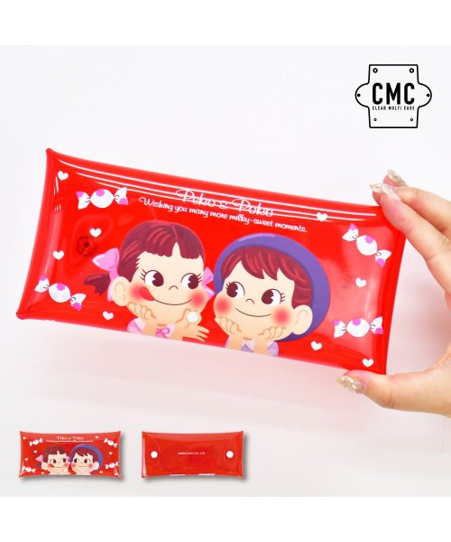 ペコちゃん ペンケース 筆箱 小物入れ クリアマルチケース Lサイズ レディース ランナー Runner Magaseek