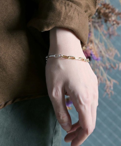 MAISON mou(メゾンムー)/【YArKA/ヤーカ】silver925 long oval chain bracelet [LVO]/オーバルチェーンミックスブレスレット シルバー925 /img03