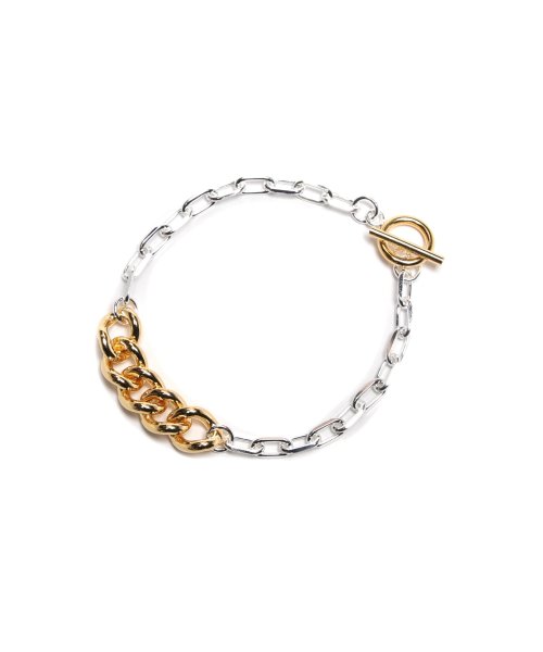 MAISON mou(メゾンムー)/【YArKA/ヤーカ】silver925 thick flat & oval chain bracelet [F906]/喜平&楕円ミックスブレスレット シルバ/img05