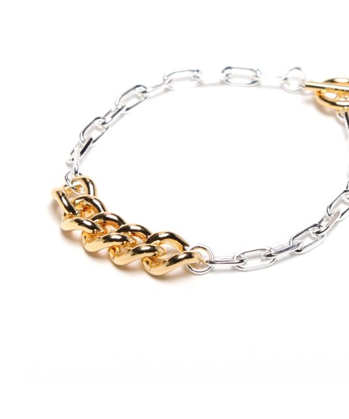 MAISON mou(メゾンムー)/【YArKA/ヤーカ】silver925 thick flat & oval chain bracelet [F906]/喜平&楕円ミックスブレスレット シルバ/img06