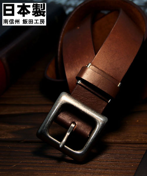 【色: 01ブラック(ソフト)】飯田工房 ベルト 日本製 35mm 牛革 日本メファッション小物