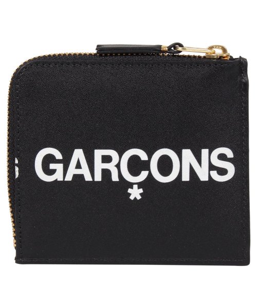 コムデギャルソン Comme Des Garcons 財布 長財布 メンズ レディース ラウンドファスナー 本革 Huge Logo Wallet ブラック 黒 メンズ長財布黒革 Chateaujoliet Com