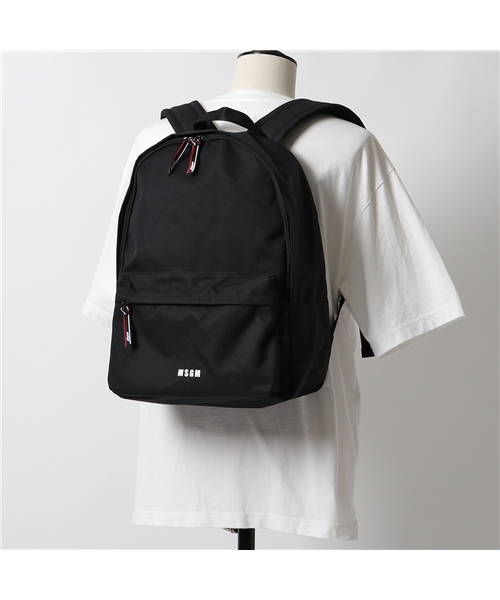 【MSGM(エムエスジーエム)】2940MZ78 ZAINO UOMO ナイロン バックパック リュック 鞄 99/ブラック メンズ